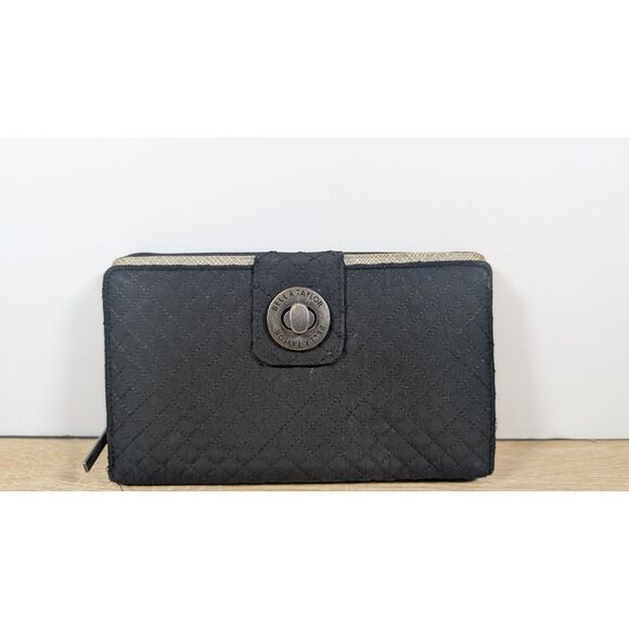 Bella Taylor Quilted Black Wallet Organizer Clutch RFID – Preowned - Picture 1 of 7